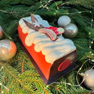 Bûche Framboise Thé de noël